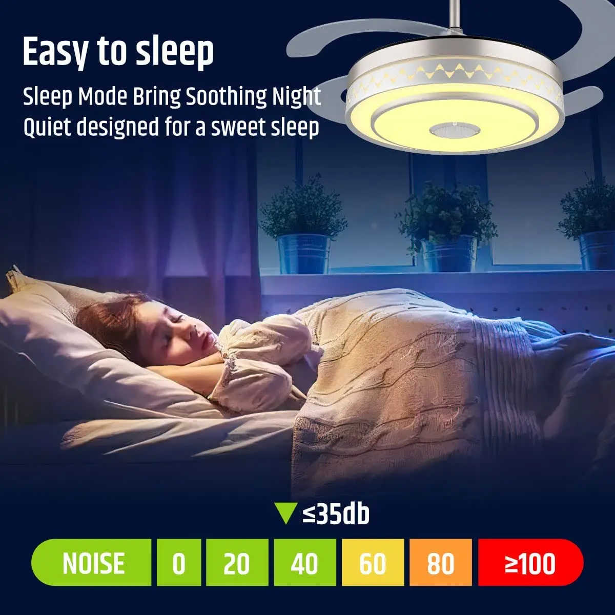 OEM Ceil Fan Light CCT Modern Chandelier Pendant Speaker 2.4G Remote App Color Changing Smart Music LED Ceiling Fan with Light