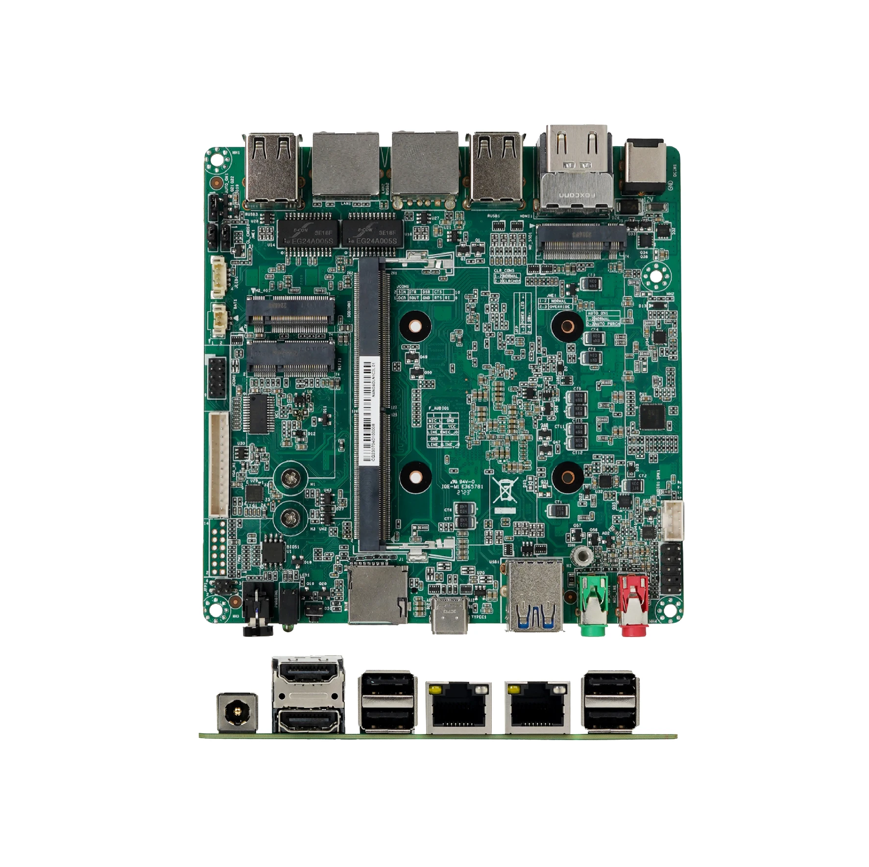 ZEROONE Industrial Motherboard 12th Alder Lake-U/-P NUC DDR5 M.2 Quad-display NUC Motherboard for Mini PC