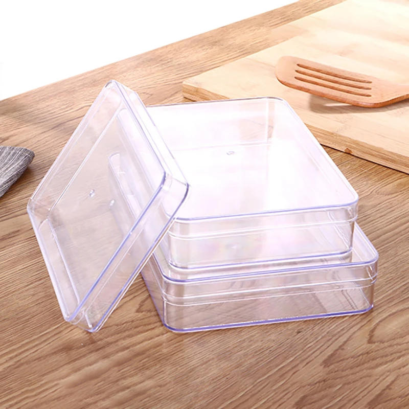 Wholesale Acrylic Rectangular Plastic Biscuit Packaging Box For Food