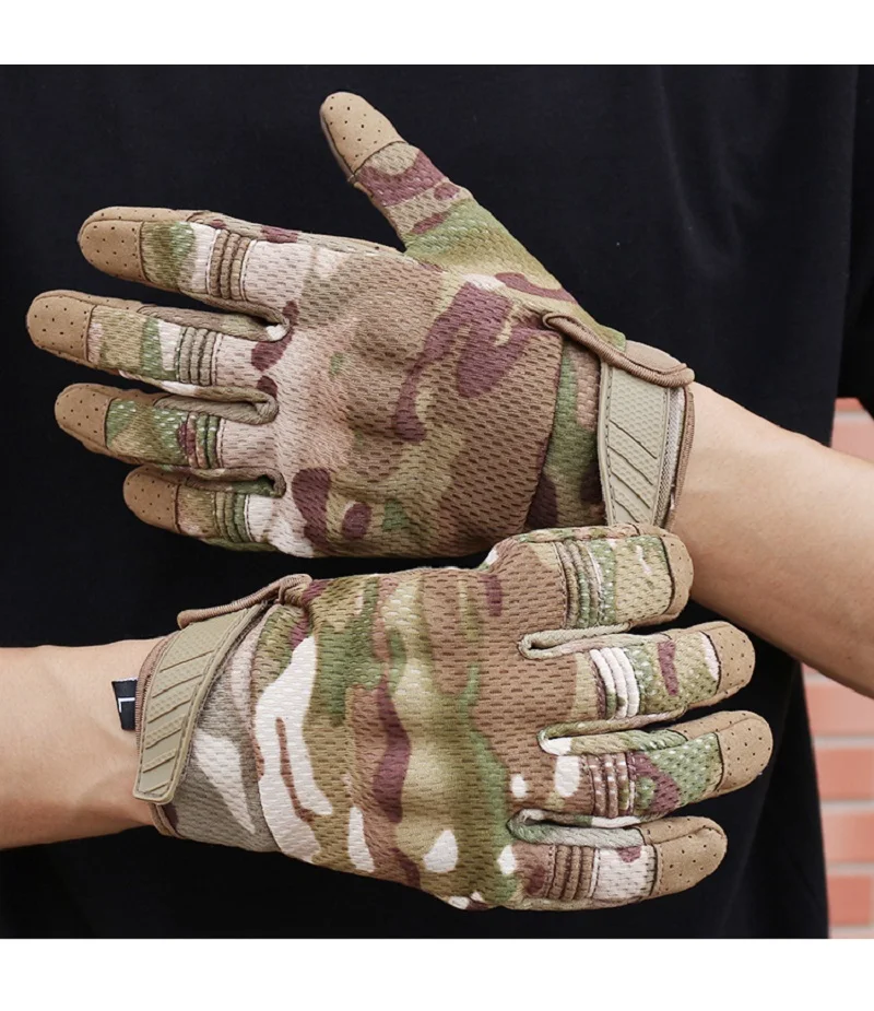 Men Riding Gloves Cycling Bike Full Finger Motos Racing Gloves Antiskid Screen Touch Outdoor Sports Tactical Gloves Protect Gear