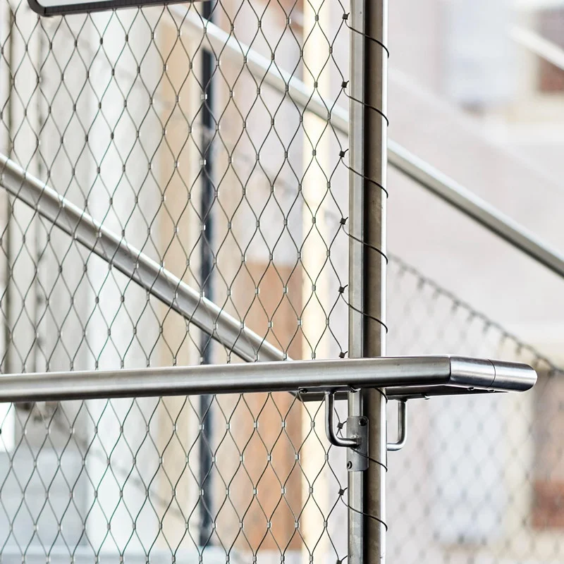 Flexible stainless steel  cable net for stairs/bridge protection mesh