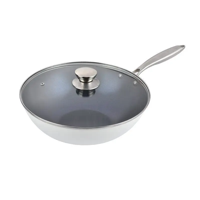 Gu Bang 2024 Cast Iron Frying Pan with New Glass Lid Nonstick Chinese Style Cookware for Gas and Induction Stove Fine Iron Pot