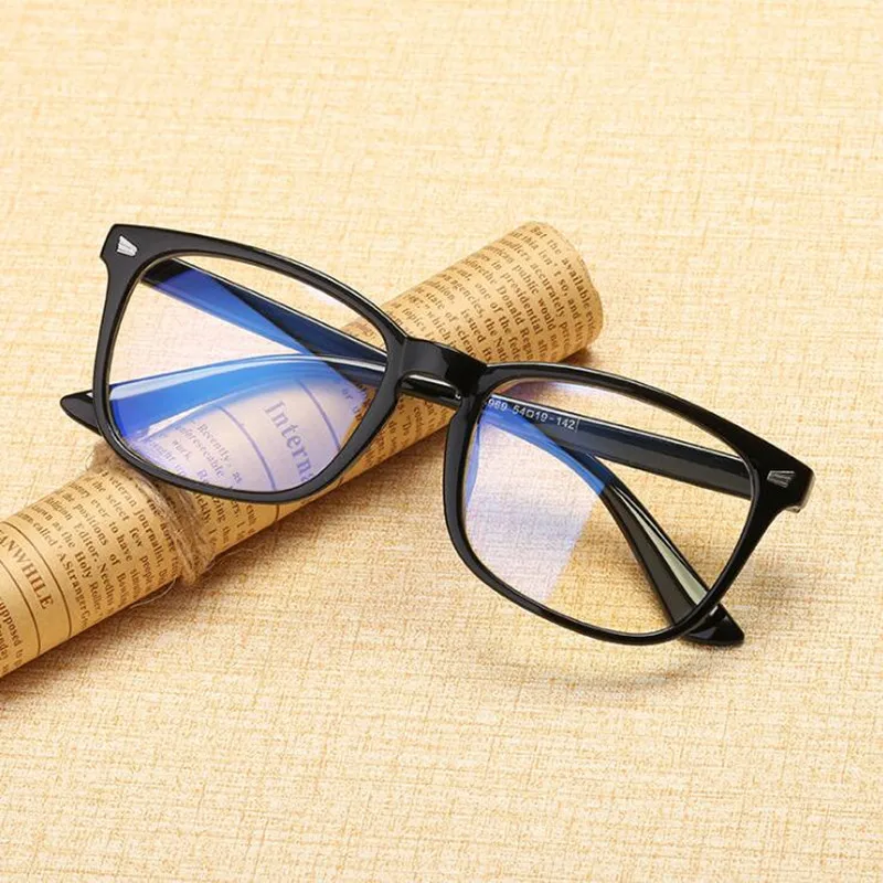 PC Anti Radiation Glass Vision Eye Strain Protection Women Men Glasses Frame Omputer Blue Light Ray Optical Glasses