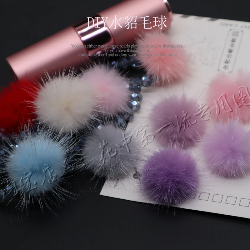 
2021 Top Selling Personalized Fashion Grace Cute Headwear Mink Fur Ball Decorations 