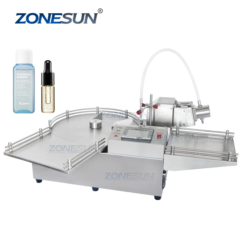 ZONESUN ZS-LPG1 одноголовый керамический плунжерный насос стеклянный флакон Cbd эфирное масло Жидкостная разливочная машина с бутылкой