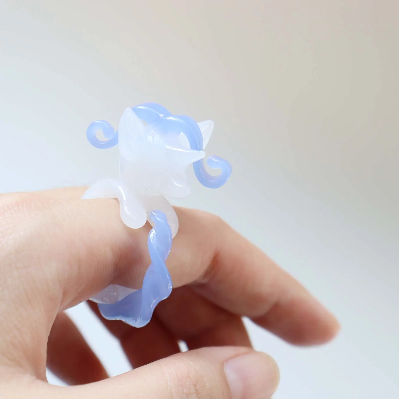 unicorn murano glass fashion design finger rings jewelry