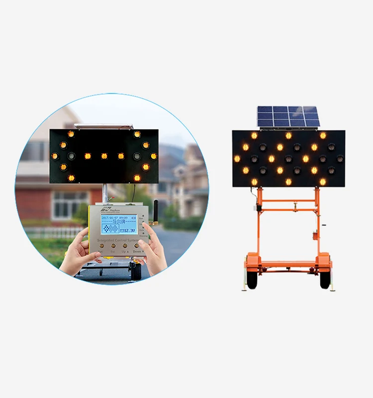 Mobile Traffic Mounted Trailer Led Flashing Arrow Board