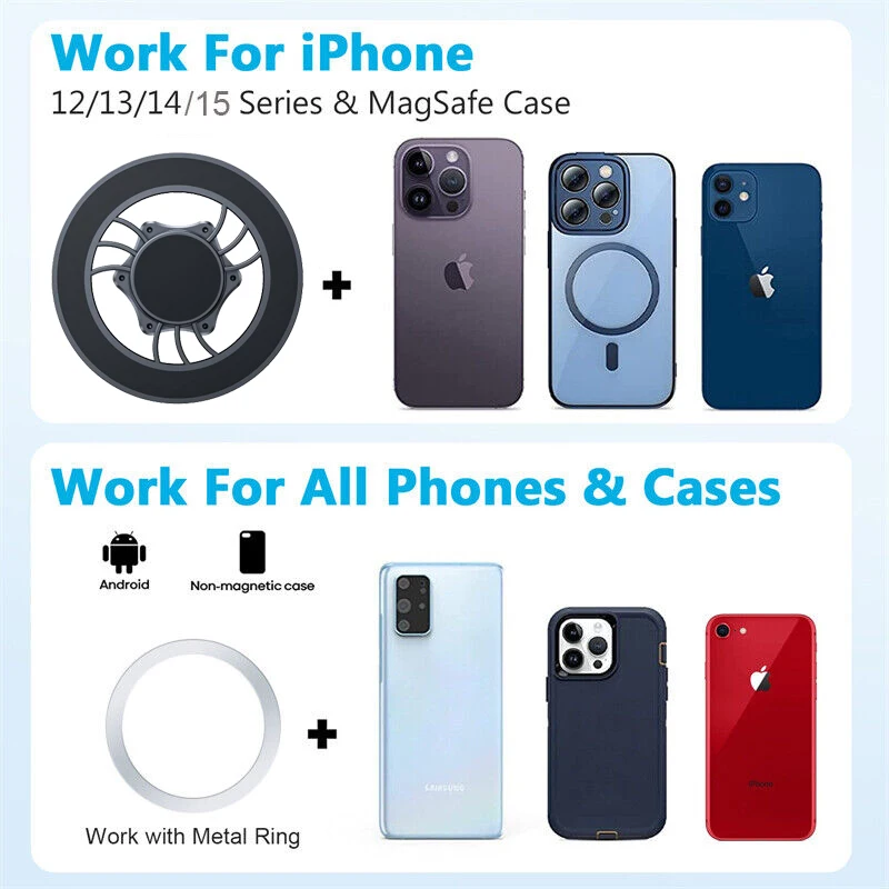 Super Strong Magnets Air Vent Cell Phone Holder Clip Magnetic Car Mount for iPhone 15 Pro Max Plus All Phones