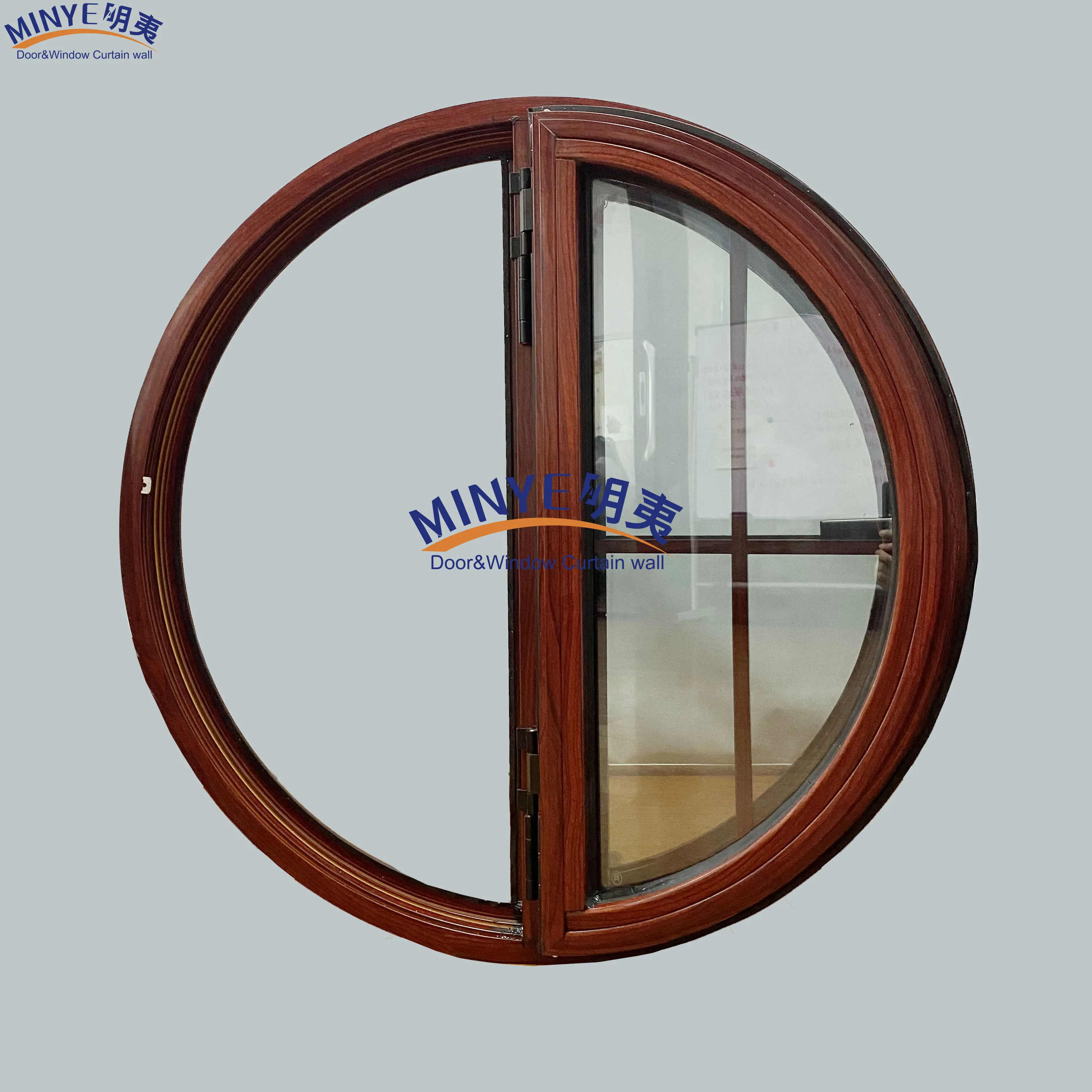 Aluminum alloy glass round window, one-click opening, easy operation, ventilation and lighting