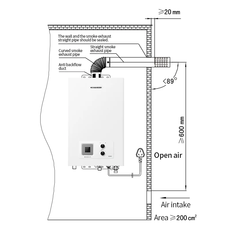 10L 12L Gas water heater household constant temperature natural liquefied gas High Performance strong discharge balance type