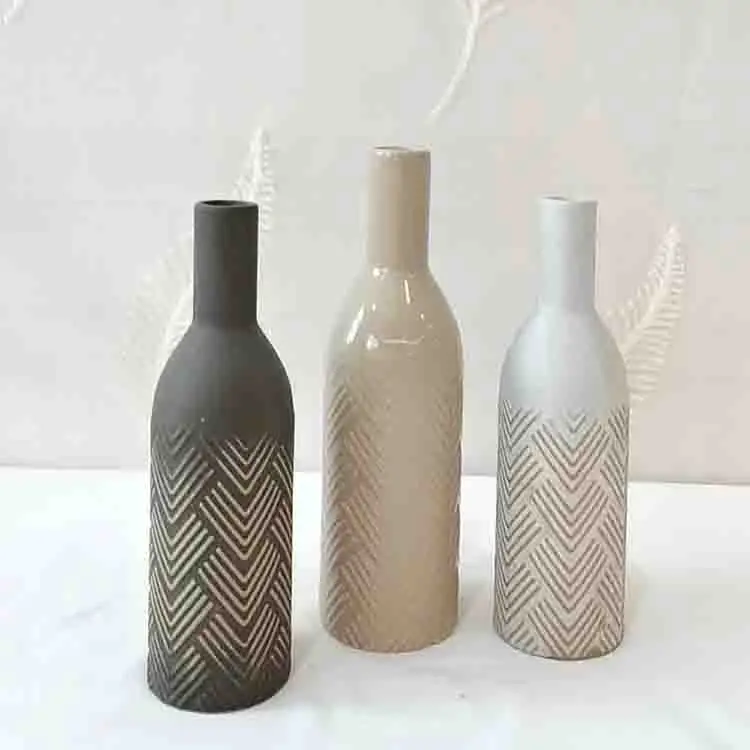 Wholesale Factory Direct Ceramic Vase Modern Simple Cylindrical Flower Arrangement Vase Insert Living Room Home Decor Vase