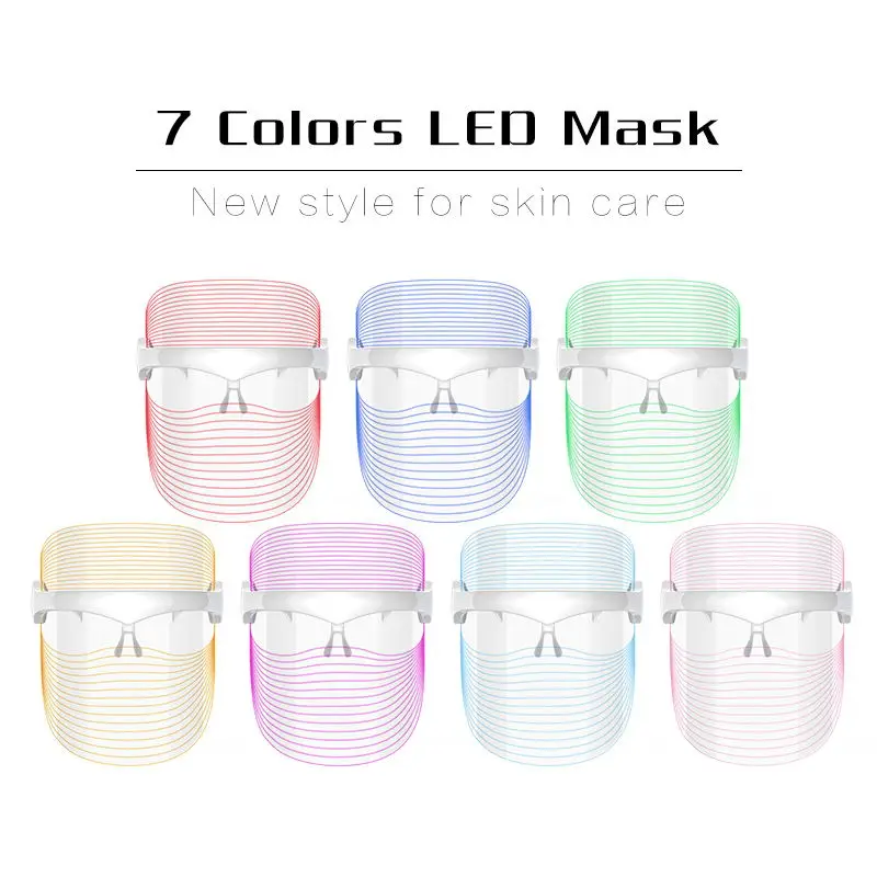 
7 color led mask heal acne scars wireless led face mask skin rejuvenation led mask therapy anti-aging 