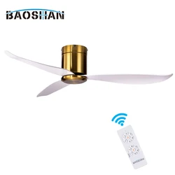 Factory Wholesale White Silent Pure Copper Motor ABS 3 Blades BLDC 220 Volt Modern Ceiling Fan