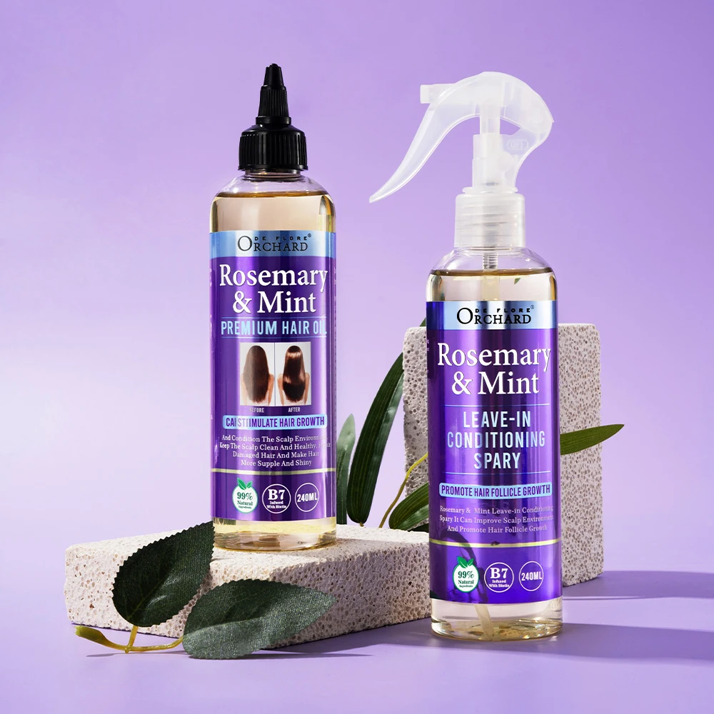 New Arrival Improve Scalp And Promote Hair Follicle Growth Rosemary & Mint Leave-In Conditioning Hair Spray