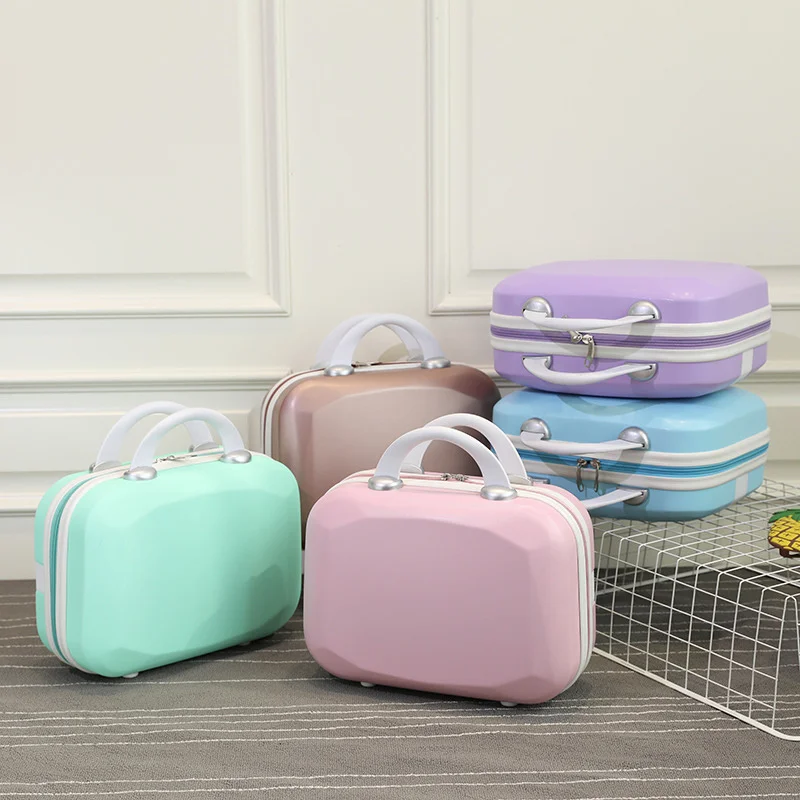Fashion Mini Hard Shell Cosmetic Case Luggage Travel Portable Carrying Makeup Storage Box Bag Suitcase