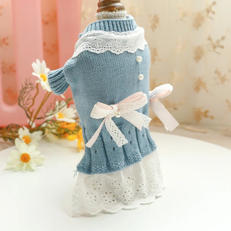 Lovely Dog Dress Wedding Party Pet Accessories Soft Dog Wear Clothes