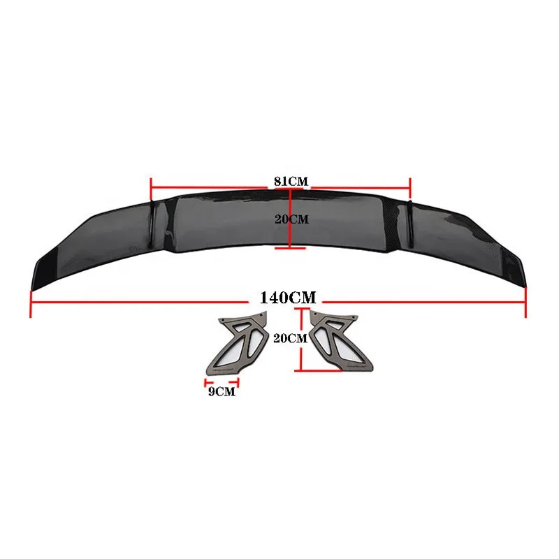 car carbon modified big tail wing spoiler auto general big size tail,large tail wing spoiler
