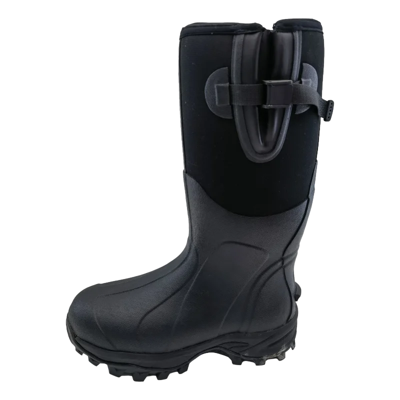OEM manufacture rubber waterproof camouflage neoprene rubber hunting boots long rain boots for men outdoor
