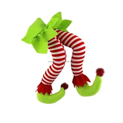 New 20 inches elf legs for Christmas decorations stuffed elf legs ornament for Christmas tree mantel car party centerpiece decor