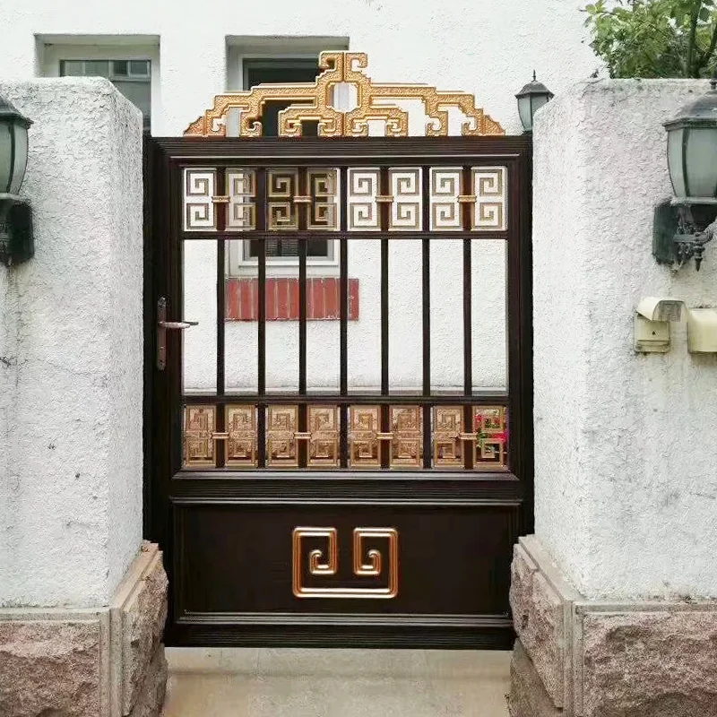 Chinese-Style Aluminum Pedestrian Gate Villa Driveway Home Entry Front Garden Decoration Sliding Hotels Made Stainless Steel