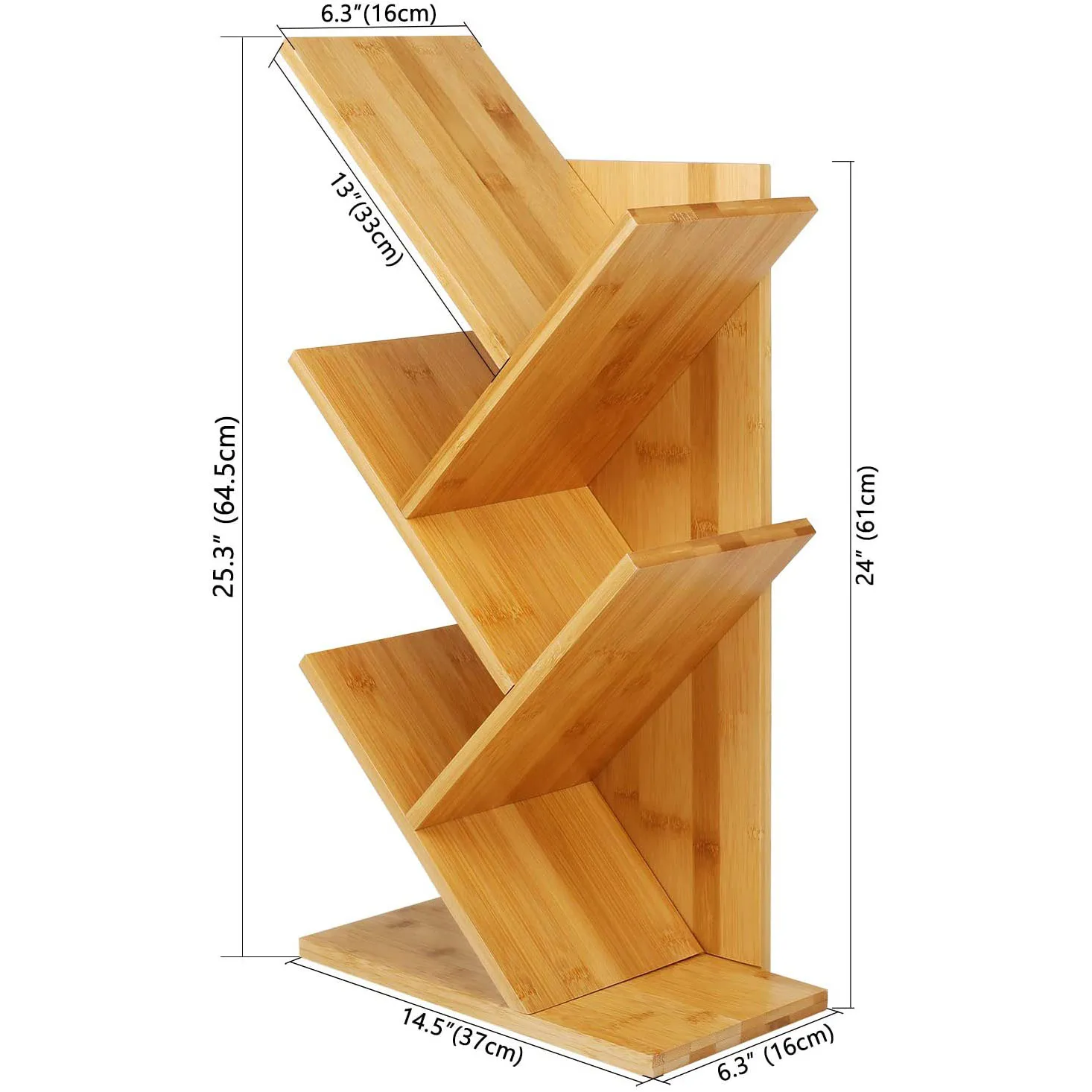 Office Home Magazine Independent Multi-Functional Bamboo Storage Rack Simple And Space-Saving Home Bookshelf