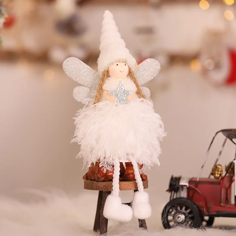 
CR-B155 Xmas Plush Characters Gift Resin Ornaments Decoration Supplies Christmas Elf For Kids 