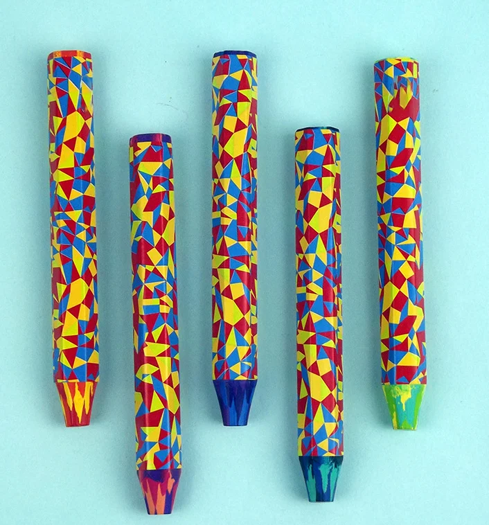 Creative Rainbow Brush Stick Non-Wooden Fun Drawing Graffiti Pen Mixed Color Colored Pencils