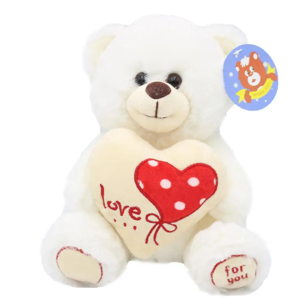 OEM Hugging heart promotional animal plush toys valentines day gifts with CE Certification