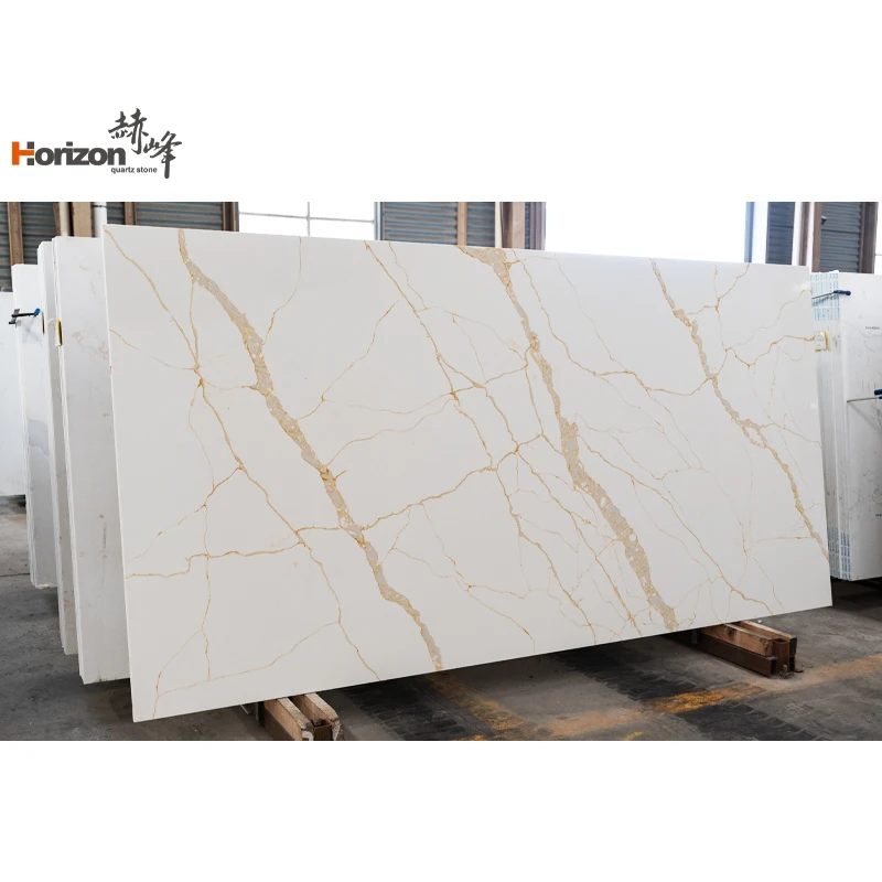 Luxury Calacatta Quartz Slabs Manufactory Big Slab Marble Stone Quartz Stone