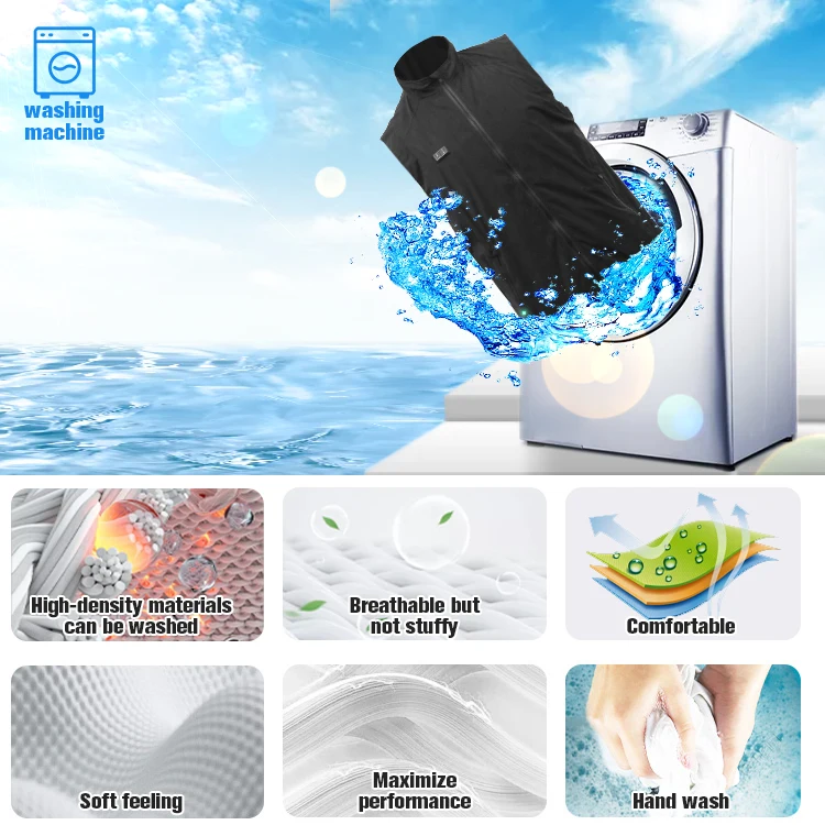 China Factory custom OEM economic Light Weight smart button temperature control battery operated clothing heating