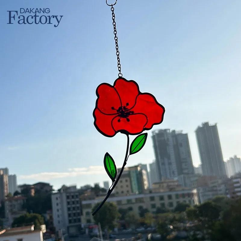 Artificial Flowers Mothers Day Gifts Sained Glass Sun Catcher Christmas Ornaments Luxury Home Decor Accessories