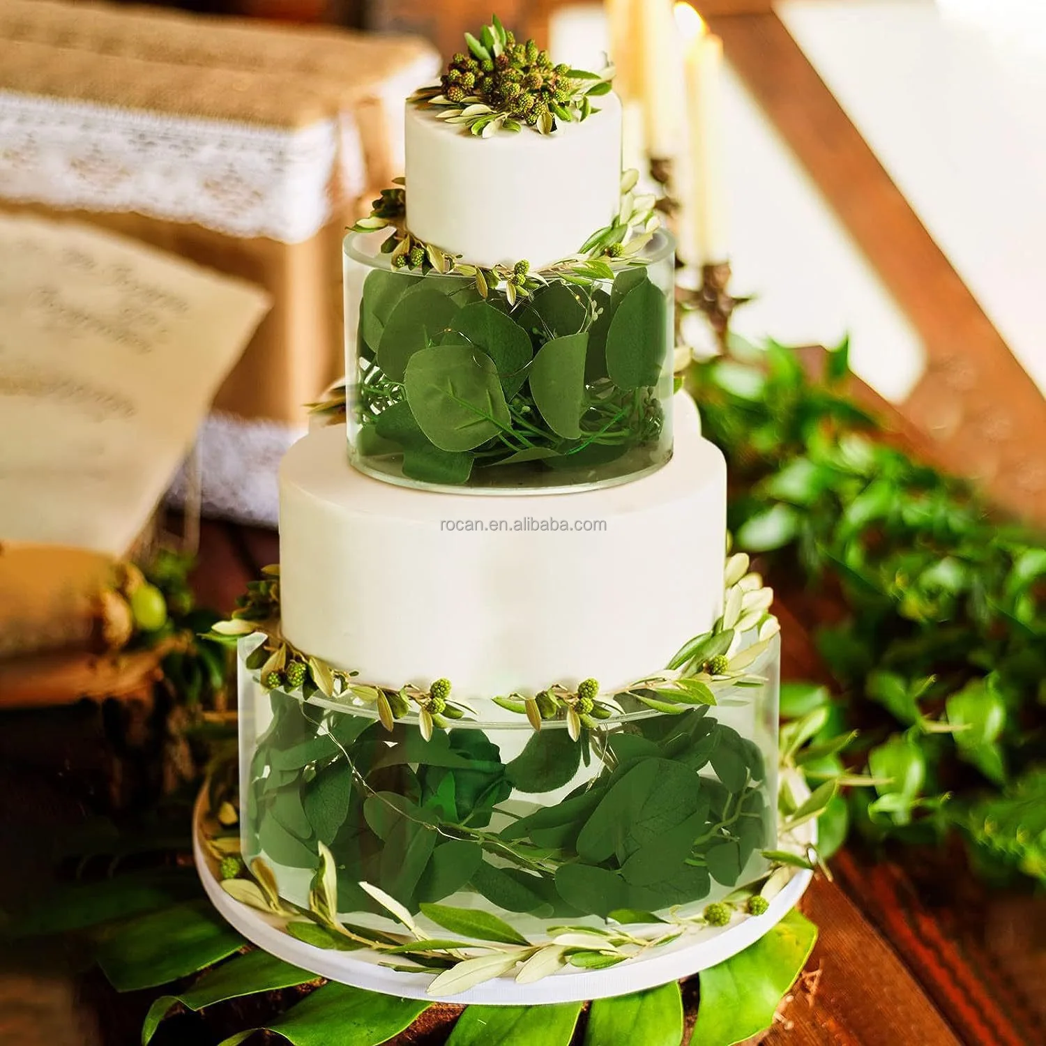 Acrylic Clear Cake Stand Clear Cake Display Box Wedding Birthday Decoration Dessert Stand for party Decoration Supplies