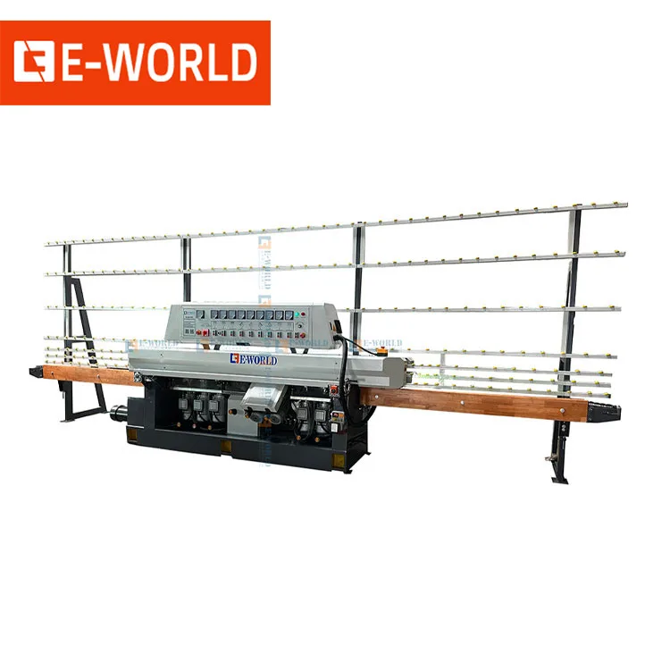 Vertical 9 motors Glass Edg Equipment 9 Engines Straight Line Glass Edging Machine For Grinding And Polishing Glass Eworld