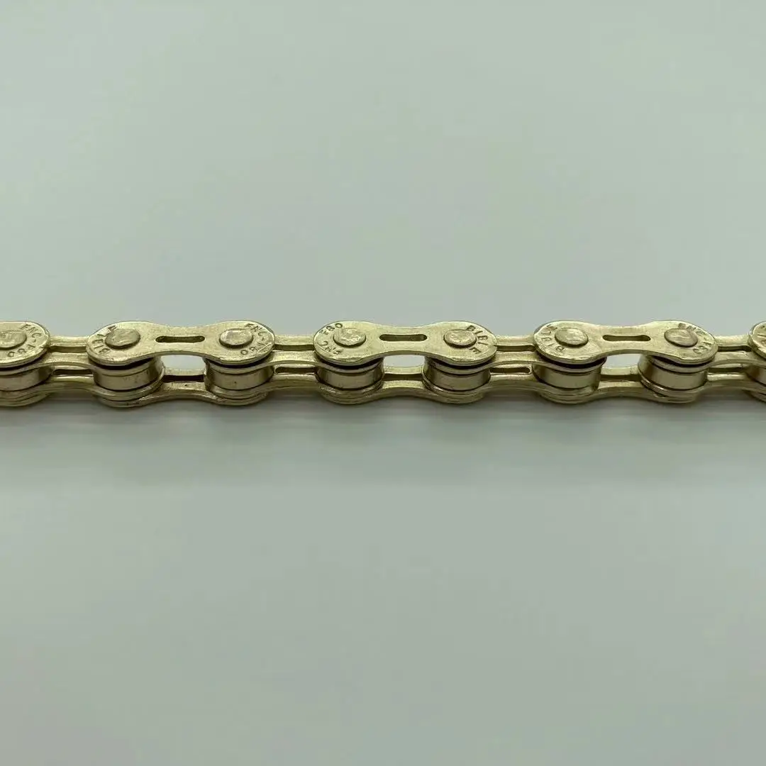 FNC Ultra-light stainless steel bicycle chain 8 speed bicycle chain gold hollow