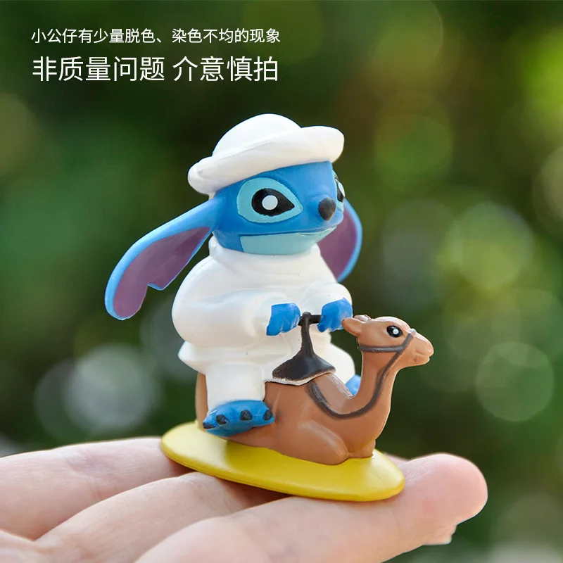 2024 Newest Mini Size Stitch Figure 8pcs per set 3.5-6cm Cartoon Lilo & Stitch Doll Stitch Anime Figure PVC Toy For Car Deco