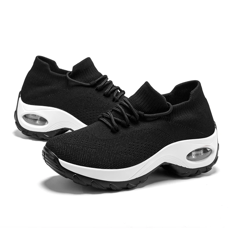 Oem Customized Logo Sock Sneakers Suppliers Factory Outlet Women Platform Yoga Running Jogging Sports Women Shoes Sneakers
