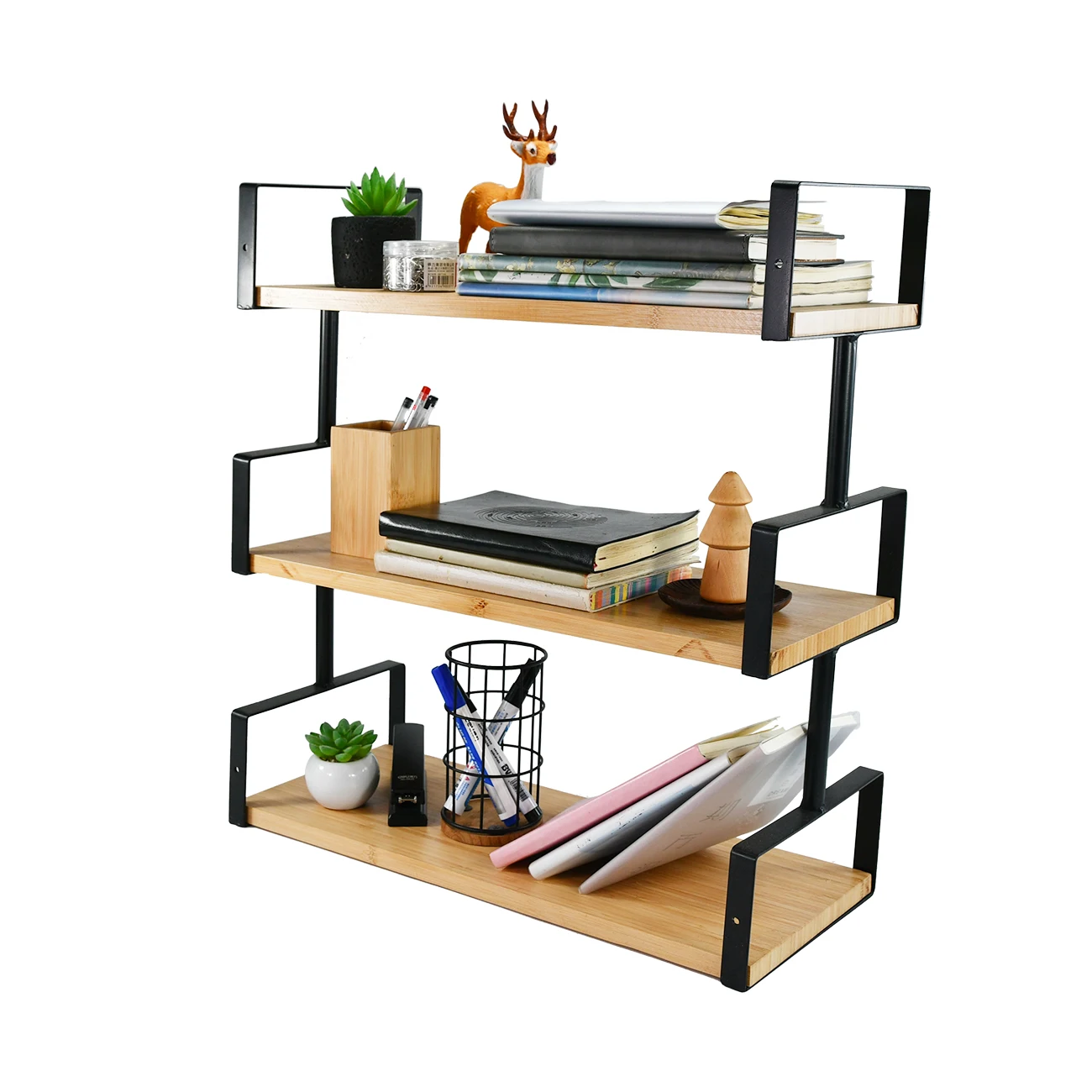 Floating Shelves Solid Wood Wall Mounted Led Lighted Liquor Bottle Shelf Paper Towel Holder With Storage