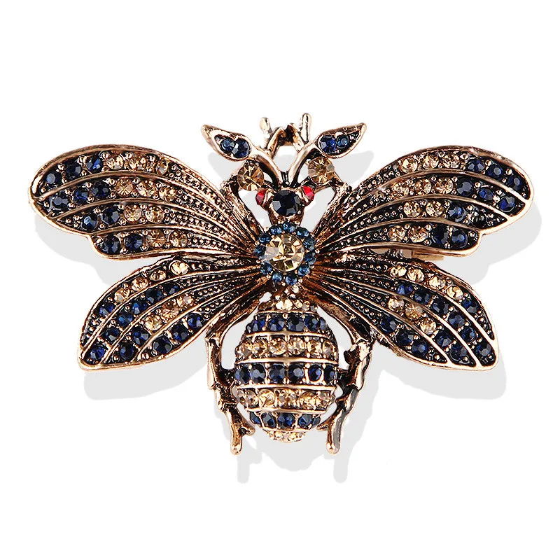 Luxury Fashion Party Badge Accessories Delicate Insects Collection Vintage diamond Butterfly Bee Brooch