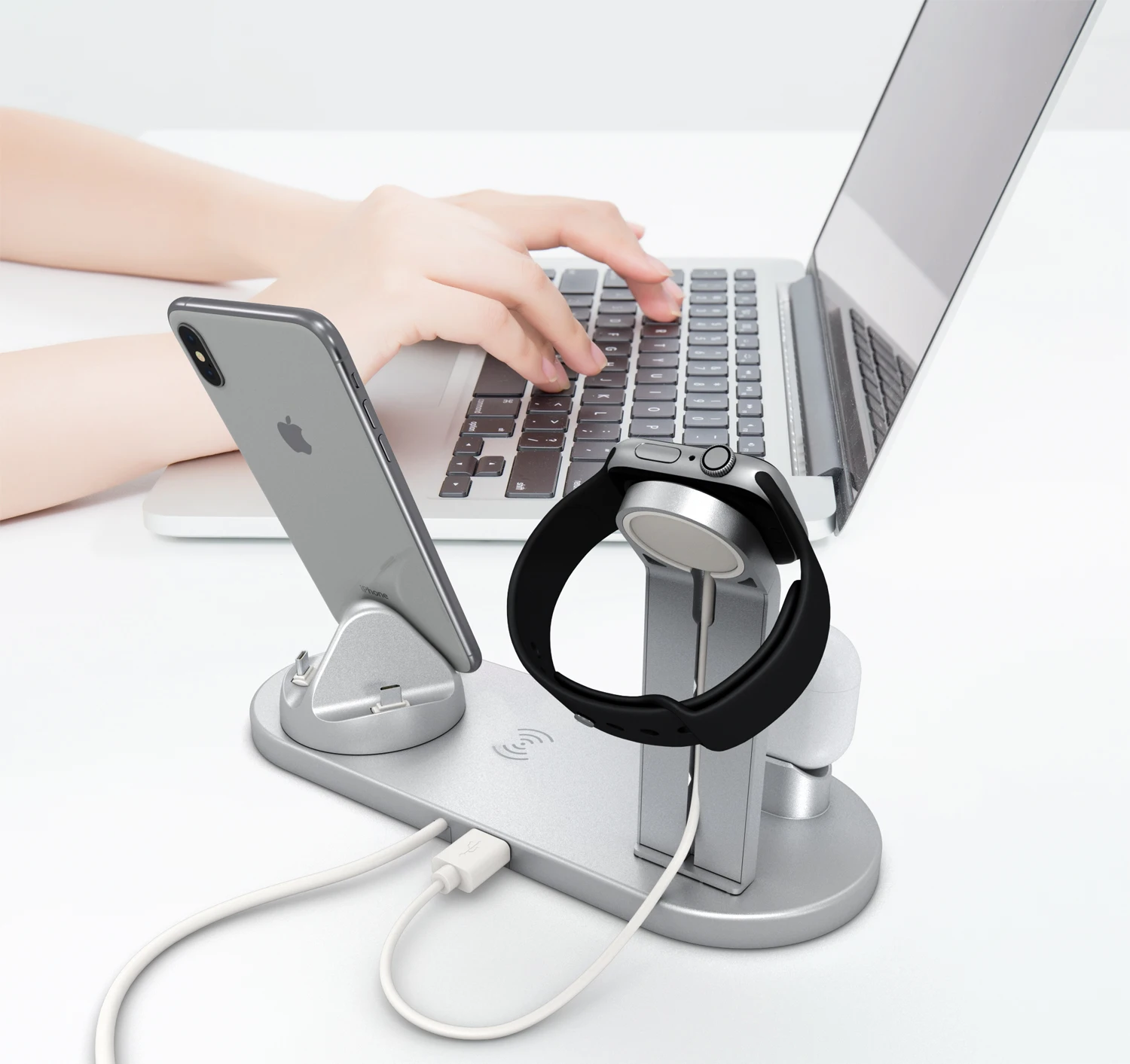 Best Seller On Alibaba Most Sold Product Fast 3 Qi AirPods IWatch Phone 6 In 1 Wireless Charger