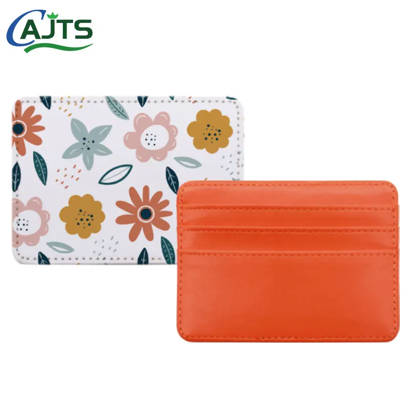 Factory Wholesale Supplier Diy Colour Credit Wallet Sublimation Leather Card Holder & Note Holder