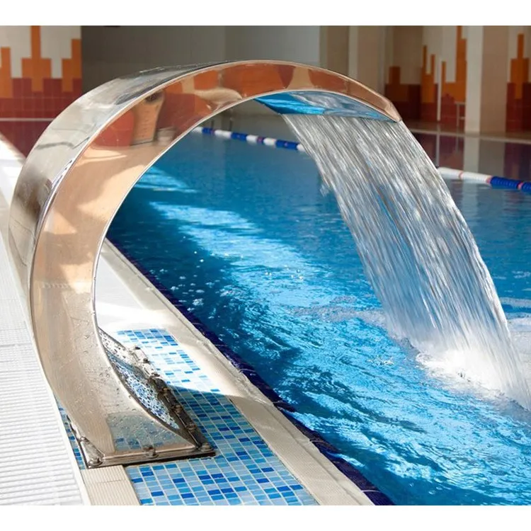 304 Stainless Steel Arc hook pool waterfall fountain spray Cascade indoor artificial water Descent water Curtain