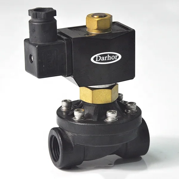 Нормально Закрытая Магнитная диафрагма DN25, 220 В, 1 дюйм, пластиковый водяной электромагнитный клапан 12 В, 24 В