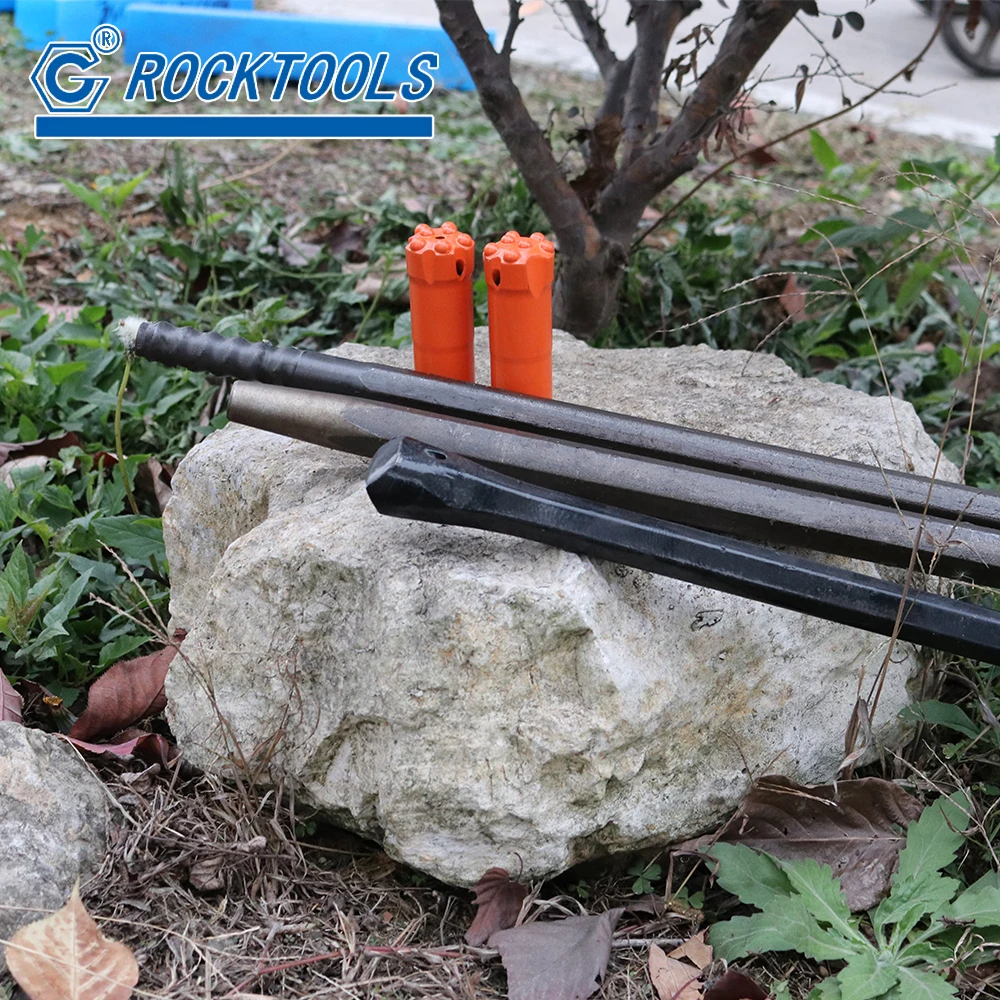 Top Hammer Small Hole Rock Tool Taper Button Bit Integral Drill Rod for Stone Mining Drilling