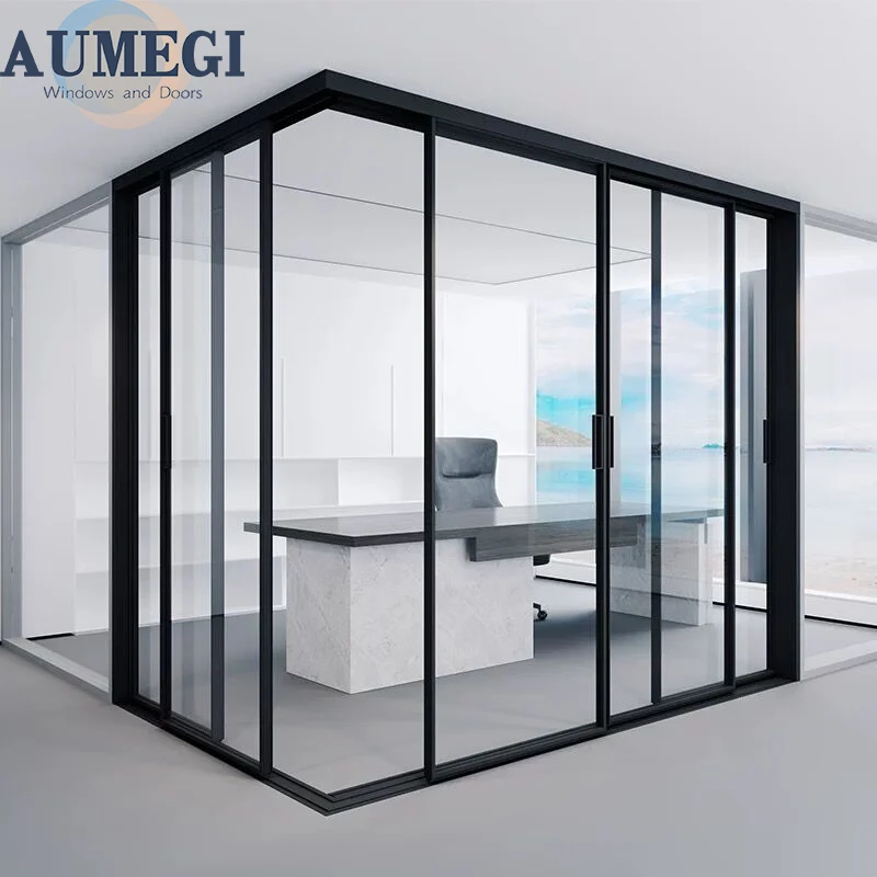 Best Price Low-E Glass Narrow Frame Window Sliding Door Accordion