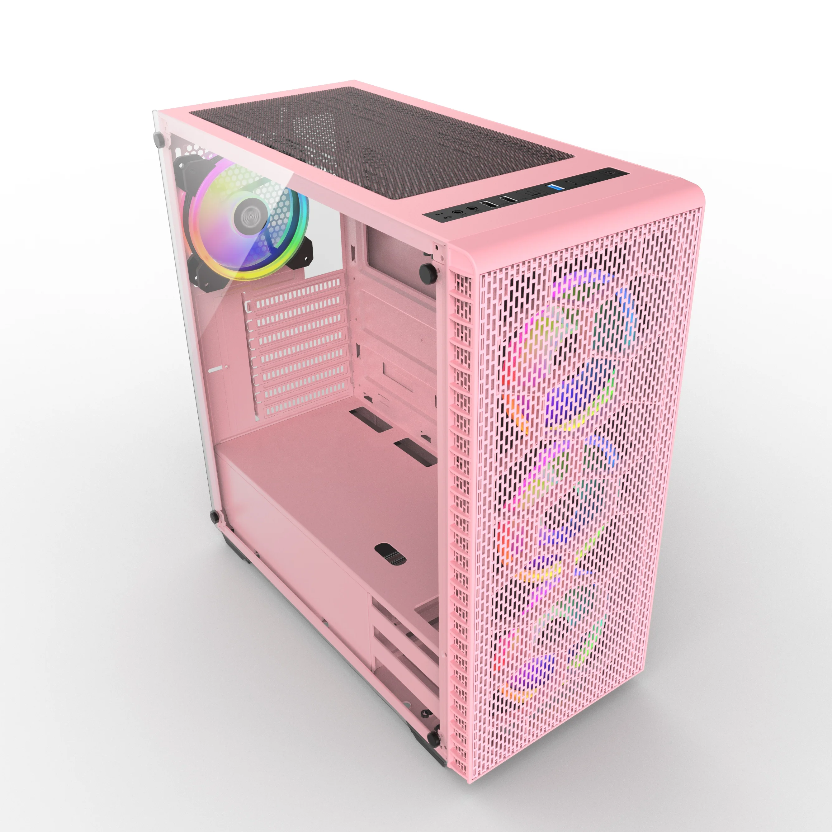 Tempering Glass side EATX Mesh design gaming ATX computer case
