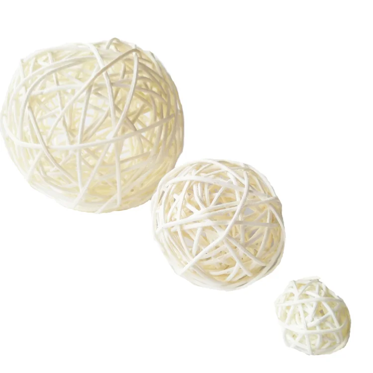 10cm 8cm 6cm 5cm 4cm 3cm Handmade Balls Party Decoration Natural Woven Rattan Balls Wicker Ball