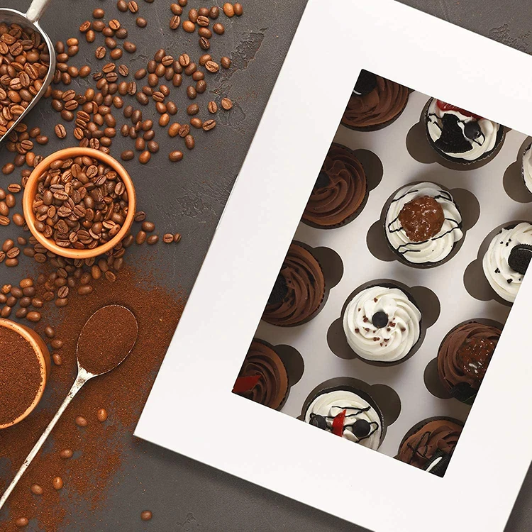 10 комплектов Gebakjes Snoepjes afhaaldoaldoen Cupcake Bentoboxen Met Doorzichtig Deksel En Cupcakegaten