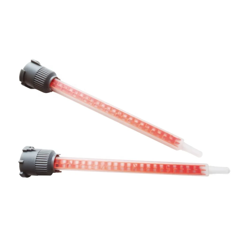 High Performance Static Mixing Tube For AB Glue Epoxy 24-Element nozzle Square Mixer Nozzle