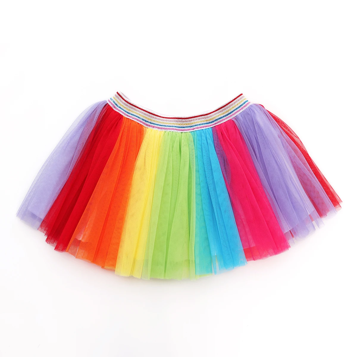 Kids Rainbow Skirt 1-10 Years Ballet Tutu 2024 Cotton Toddler Pleated Skirts for Girls Multi Color Tutu Infant Girl Tulle Skirt