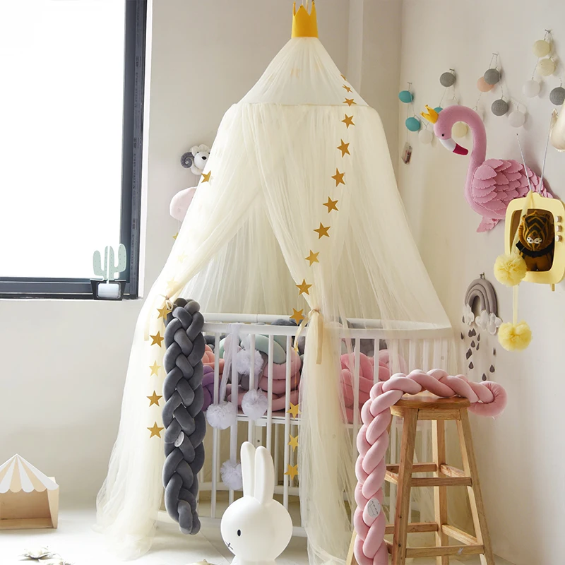 Factory Price Beautiful Hanging Round Lace Mosquito Net For Girls Bed